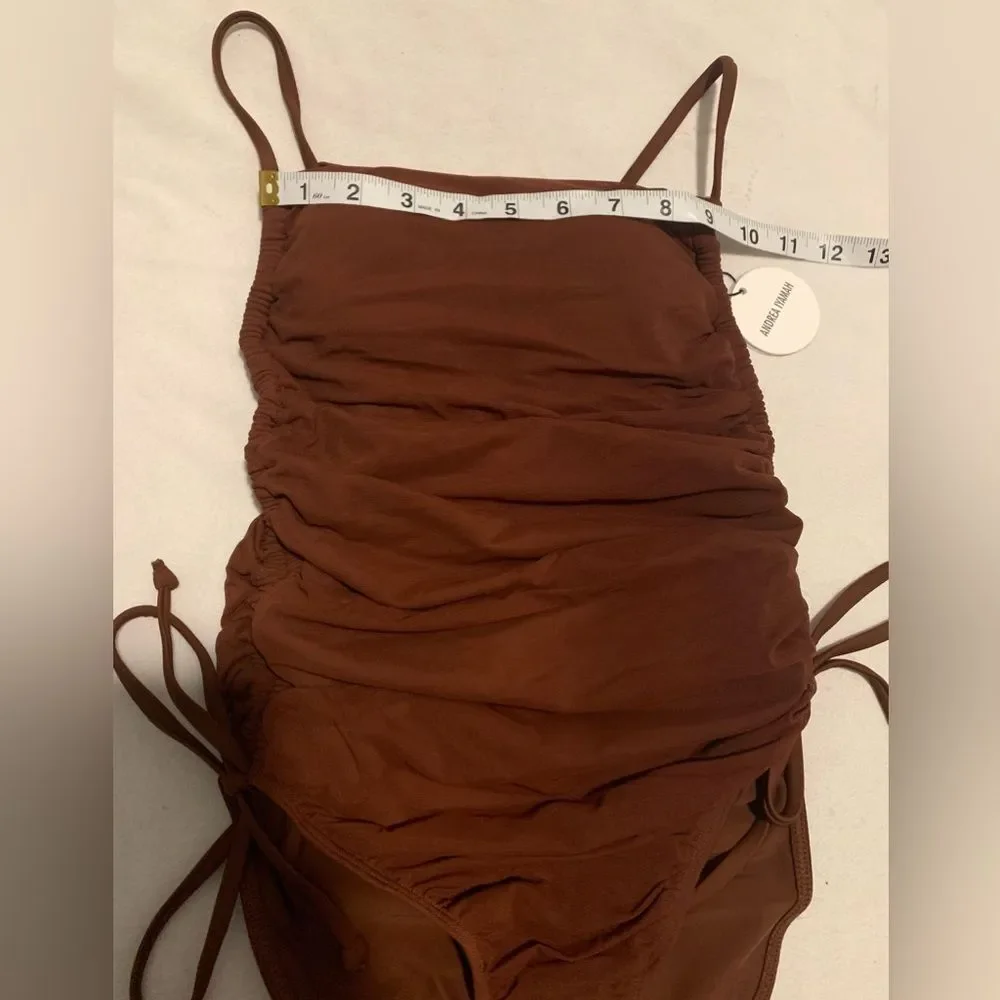 Andrea Iyamah Adan One Piece Swimsuit Cocoa Brown Size XS (US 4-6)